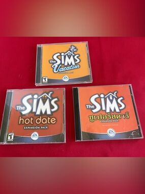 The Sims Expansion Pack CD Game Lot 3 - Hot Date & Vacation & Thai / Thailand